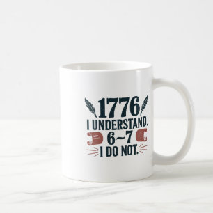 Caneca De Café 67 Professor de Estudos Sociais 1776 Eu Entendo 6