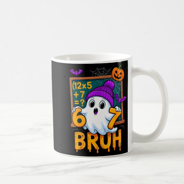 Caneca De Café 67 Professor Fantasma de Halloween Seis Sete Meme  (Direita)