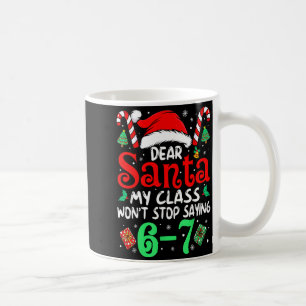 Caneca De Café 67 Querido Papai Noel 6 7 Natal Divertido Seis Set