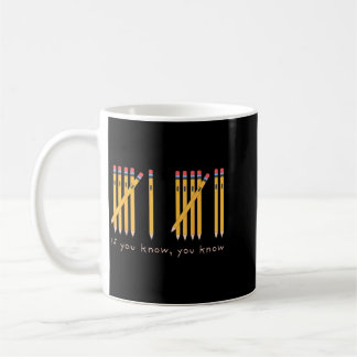 Caneca De Café 67 Se Você Sabe Você Sabe Marcas de Contagem Lápis