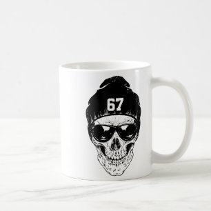 Caneca De Café 67 Seis Sete 67 Meme Engraçado Desgastado Número 6