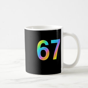 Caneca De Café 67 Seis Sete 6 7 Design de Meme Engraçado 6 7 1