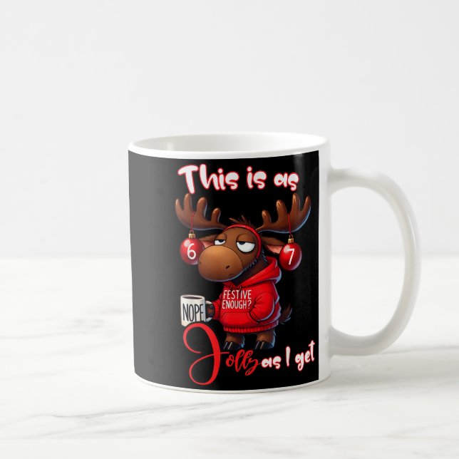 Caneca De Café 67 Seis Sete Meme Alce Isso É Tão Alegre Quanto Eu (Direita)