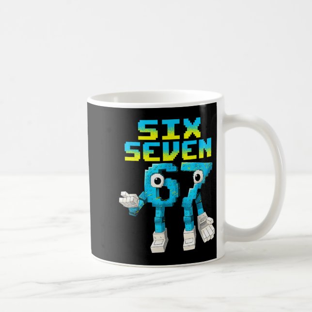 Caneca De Café 67 Six Seven 6-7 - Funny Italian Brainrot Kids Gam (Direita)