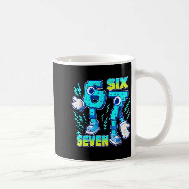 Caneca De Café 67 Six Seven 6-7 Funny Italian Brainrot Kids Gamin (Direita)