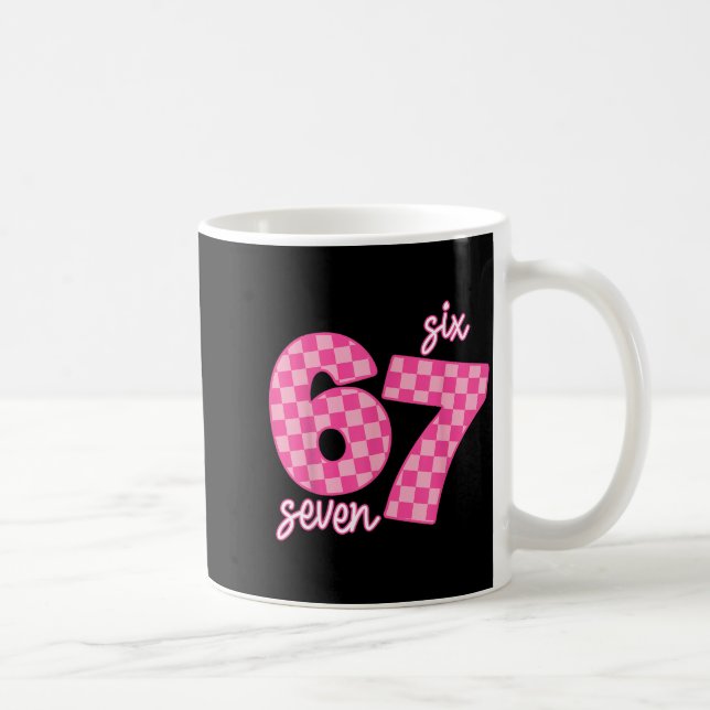 Caneca De Café 67 Six Seven Meme  (Direita)