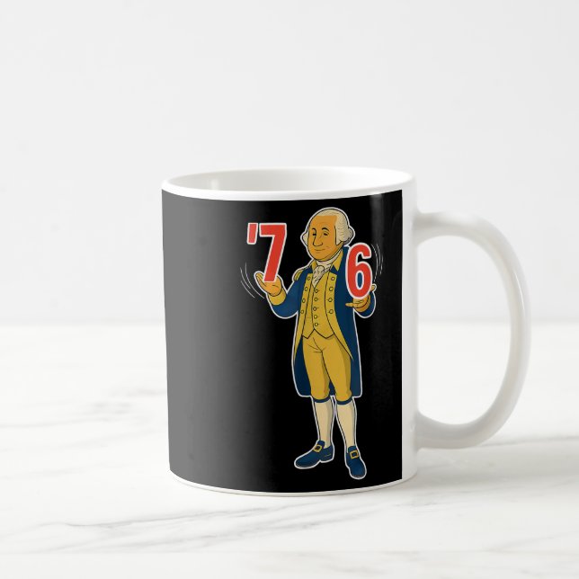 Caneca De Café 67 Six Seven Meme Engraçado George Washington  (Direita)