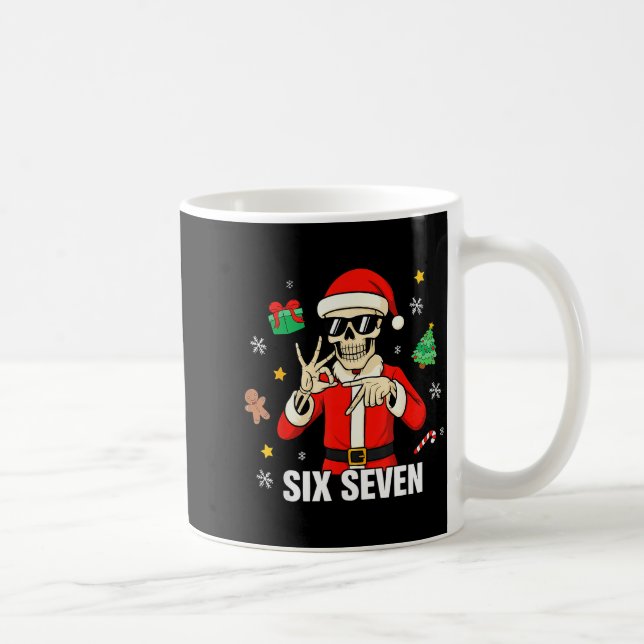 Caneca De Café 67 Skeleton Funny Six Seven Gen Z Alpha Christmas  (Direita)