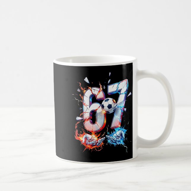 Caneca De Café 67 Soccer Six Seven Soccer 6 7 Kids Boys Girls Fun (Direita)