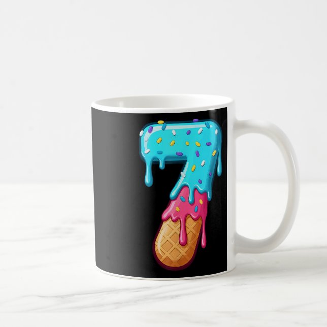 Caneca De Café 67 Sorvete Drip Meme Engraçado 6 7 Fantasia de Hal (Direita)