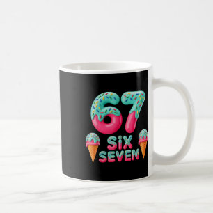 Caneca De Café 67 Sorvete Drip Meme Engraçado Six Seven Geração A