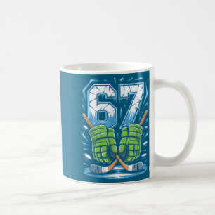 Caneca De Café 67 Sorvete Drip Meme Seis Sete Gíria da Geração Al