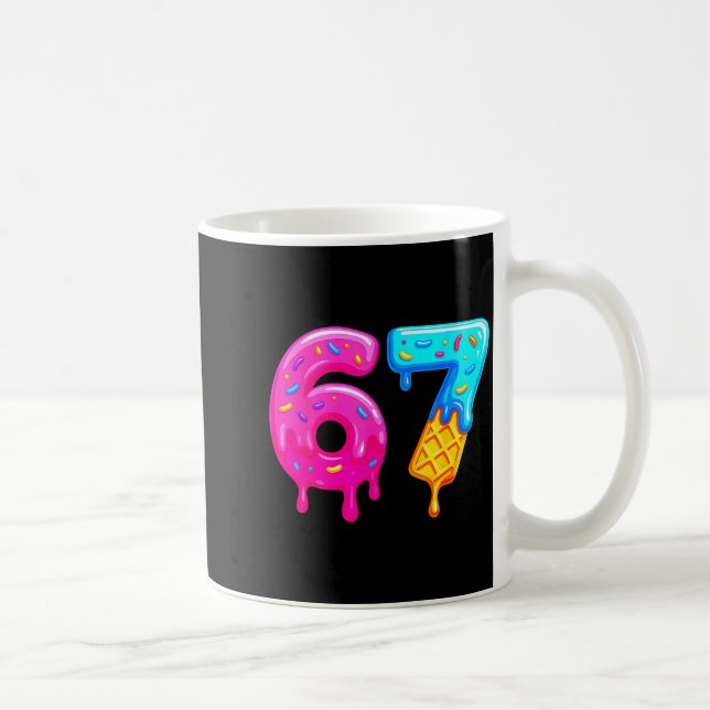 Caneca De Café 67 Sorvete Meme Drip Engraçado Seis Sete Geração A (Direita)