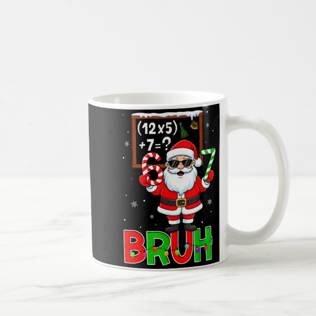 Caneca De Café 67 Teacher Christmas Santa Six Seven Meme Math Equ (Direita)