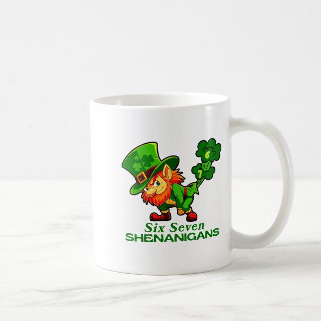 Caneca De Café 67 Travessuras Divertidas Seis Sete 6 7 Meme St. P (Direita)