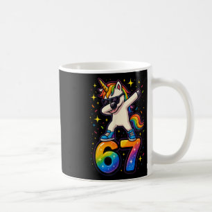 Caneca De Café 67 Unicórnio Dabbing Six Seven Meme Engraçado _1 