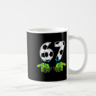 Caneca De Café 6 7 Meme Futebol Gotejamento Engraçado 67 Seis Set