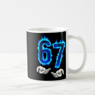 Caneca De Café 6 7 Meme Seis Sete 67 mãos Meme Engraçado Homens M