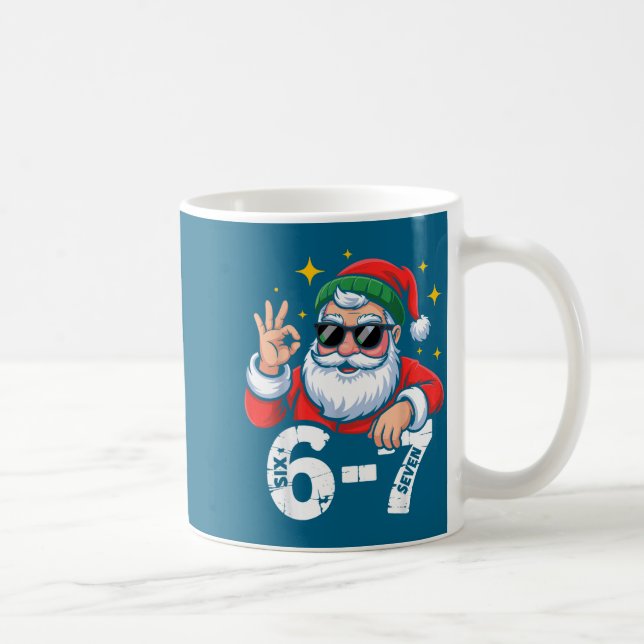 Caneca De Café 6 7 Meme Six Seven Christmas Gen Z Alpha Teen Boys (Direita)