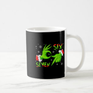 Caneca De Café 6 7 Seis Sete Mão Geração Z Alpha Meme Gíria Natal