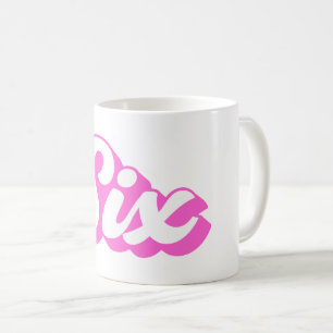 Caneca De Café 6 Birthday Retro Girl