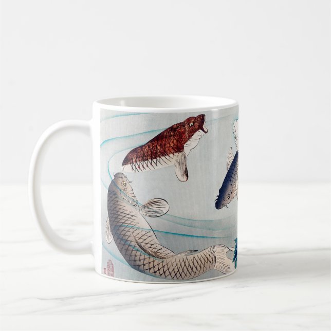 Caneca De Café 6 Carpas Nadando por Yoshitoshi (Esquerda)