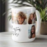 Caneca De Café 6 Colagem de Fotos com script de devolução de tend<br><div class="desc">Use fotos recortadas quadradas para obter melhores resultados. Esta 6 foto da grade moderna com uma colagem e cantos arredondados. Adicione suas fotos favoritas a esta fita de filme para um detentor de memória divertido. Uma maneira artística de mostrar seus melhores fotos de compartilhamento de fotos.</div>