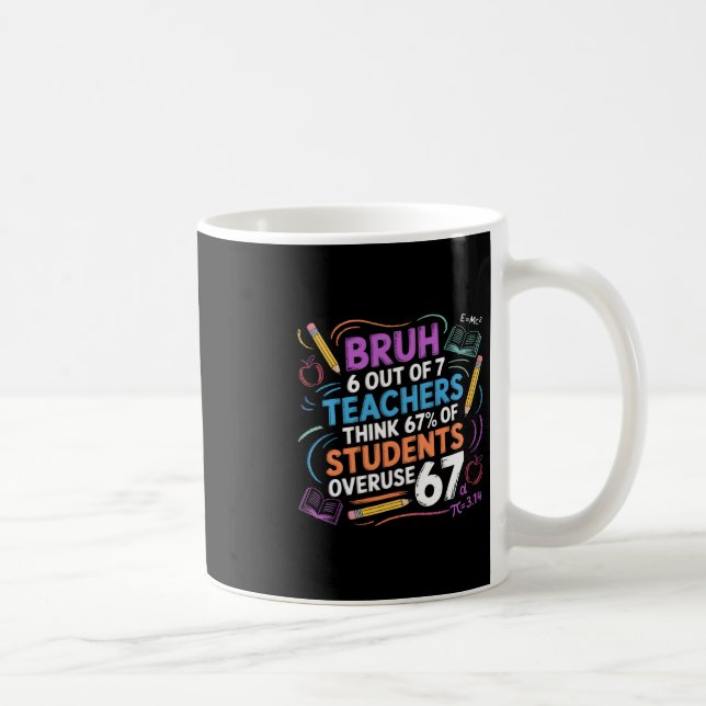 Caneca De Café 6 de 7 professores acham que 67% dos alunos abusam (Direita)