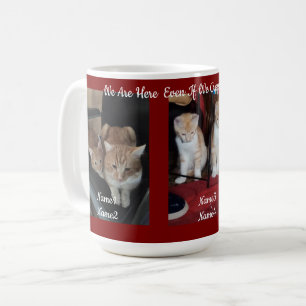 Caneca De Café 6 Fotos de Gatos e Nome, Lembrança, Crie o Seu Pró