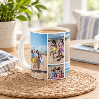 Caneca De Café 6 Lembrança de Colagem de Fotos Personalizada