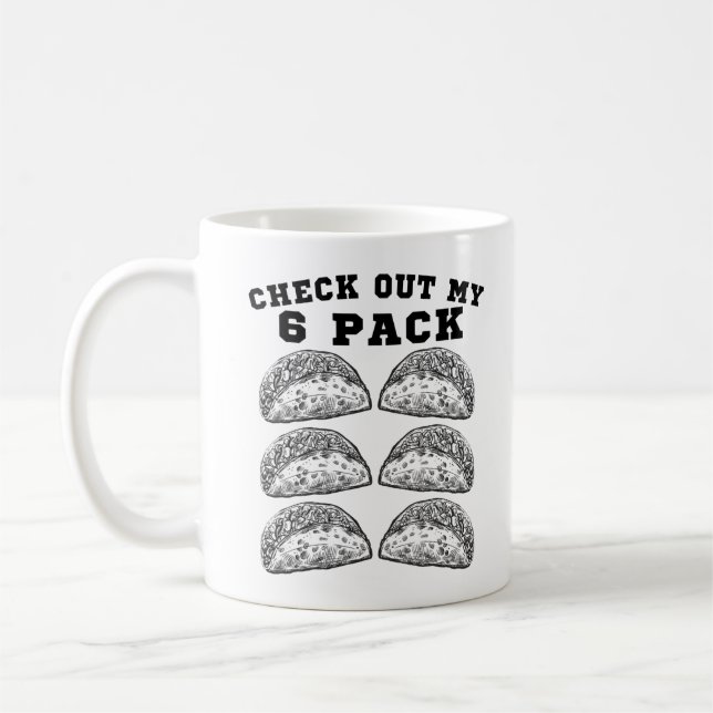 Caneca De Café 6 Malhações Taco Engraçado Gym Mexicano - Taco Lov (Esquerda)