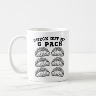 Caneca De Café 6 Pack Fitness Taco Engraçado Mexicano Academia -