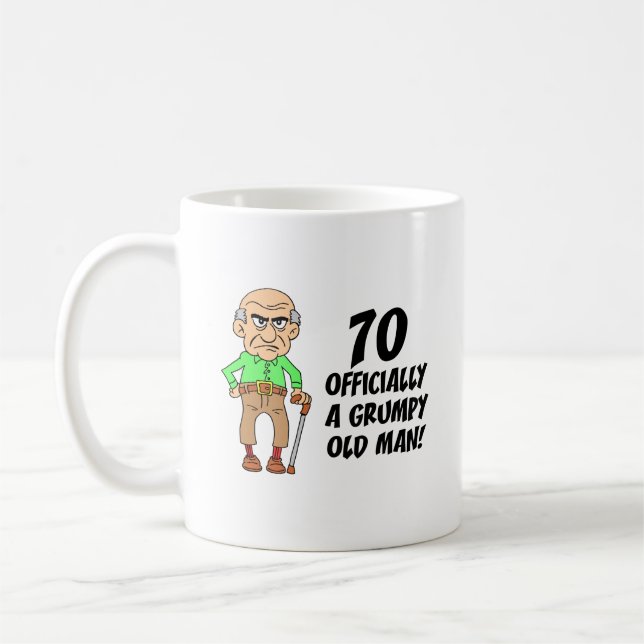 Caneca De Café 70 Aniversário Oficialmente Grumpy Velho Café Mug (Esquerda)
