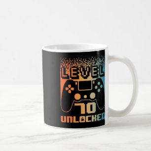Caneca De Café 70 Aniversário Para Homens Nível 70 Jogador Desblo