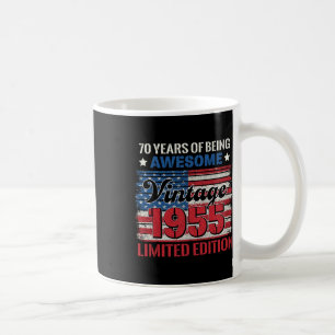 Caneca De Café 70 Anos Presentes 70 Aniversário Bandeira American