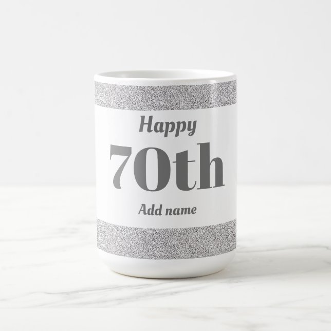 Caneca De Café 70 de presente de aniversário personalizado para o (Centro)