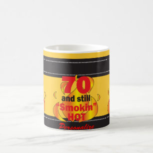 Caneca De Café 70 e ainda Smokin quentes - aniversário do 70