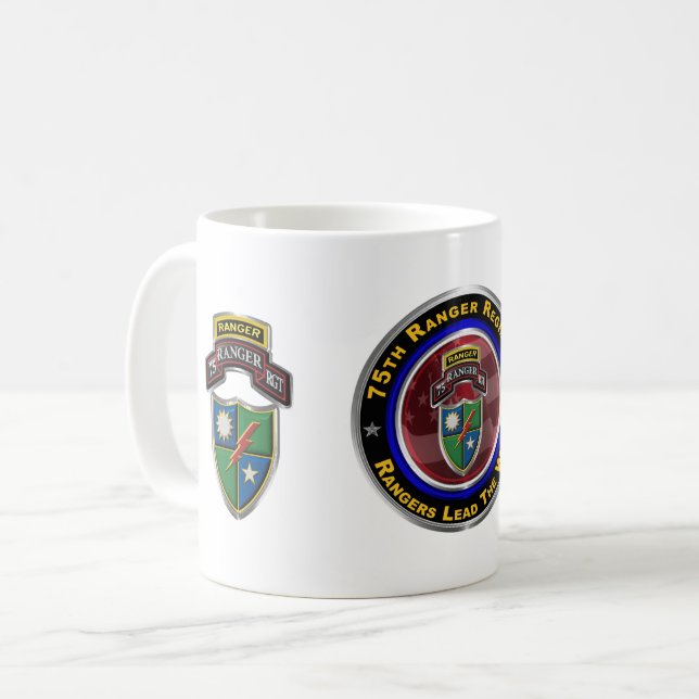 Caneca De Café 75º Regimento Ranger (Frente Esquerda)