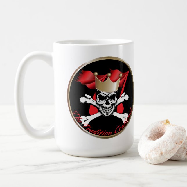 Caneca De Café 77.º crânio com armas (Com Donut)