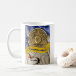 Caneca De Café 7 Anos Nome Personalizado AA Aniversário Serenidad