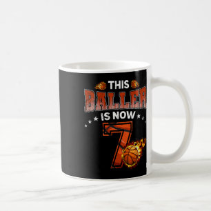 Caneca De Café 7 Birthday Boys Bysketbyll Player Oferece 7 Anos
