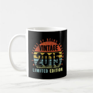 Caneca De Café 7 de Aniversário de 2015 Vintage 2015
