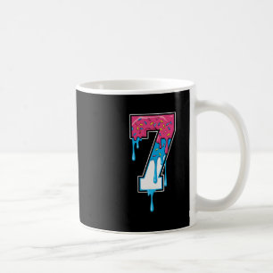 Caneca De Café 7 Número Sete Esportes Sorvete Gotejamento 67 Seis