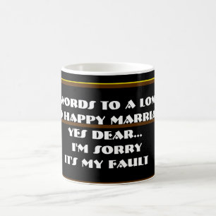Caneca De Café 7 Palavras Para Um Casamento Longo E Feliz -