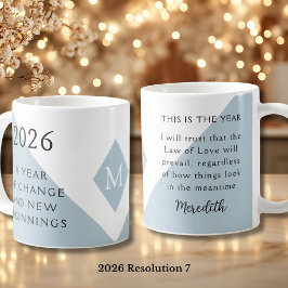 Caneca De Café 7. Resolução de Ano Novo para 2026 Ano de Mudança