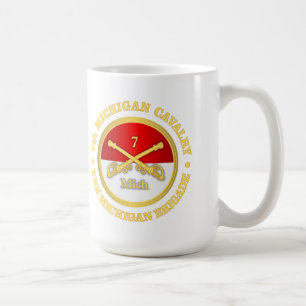Caneca De Café 7o Cavalaria de Michigan (rd)