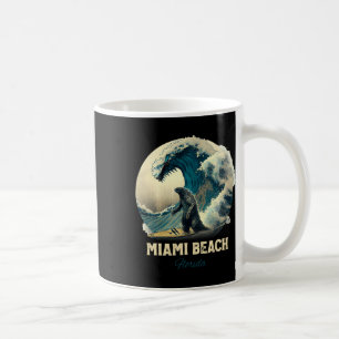 Caneca De Café 7Praia de Miami Flórida Surfando Prancha de Surfe