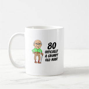 Caneca De Café 80 Aniversário Oficialmente Grumpy Velho Café Mu