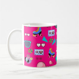Caneca De Café 80s Costume Vibrant pink Retro culture pop