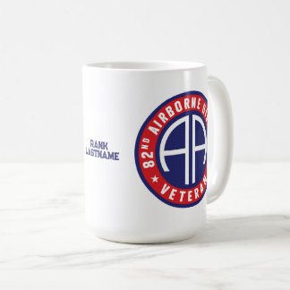 Caneca De Café 82.ª Divisão de bordo "Veterano" Personalizada